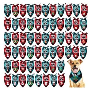 60pc Christmas Dog Bandanas‎